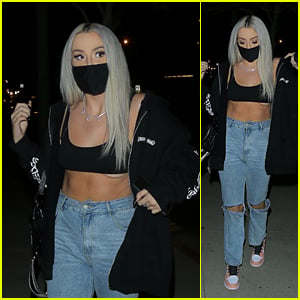Tana Mongeau Shows Off Her Abs While Arriving for Dinner With Friends in West Hollywood