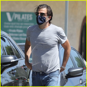 Zachary Quinto Goes for an Afternoon Walk With His Dog Skunk