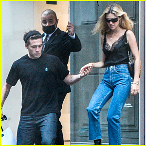 Brooklyn Beckham Visits His Mom's Store with Fiancee Nicola Peltz