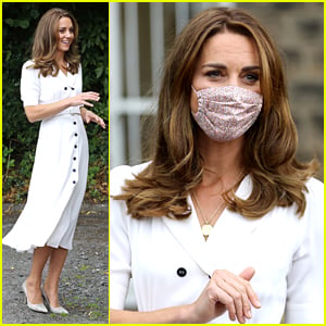 Kate Middleton Wears A Face Mask During Public Appearance To Baby Basic Event in London