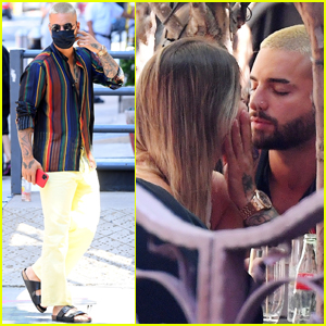 Maluma Packs on the PDA with Mystery Woman in NYC