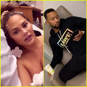 Chrissy Teigen Hospitalized for Excessive Bleeding During Pregnancy, Updates Fans from Hospital Bed