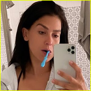 Hilaria Baldwin Shares Photo 'Multitasking' While Breastfeeding Son & Brushing Her Teeth