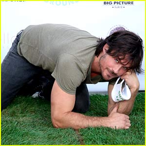 Ian Somerhalder Literally 'Kissed the Ground' While Supporting the Documentary!