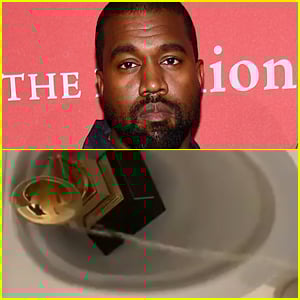Kanye West Seemingly Urinates on His Grammy Award Statue in Shocking