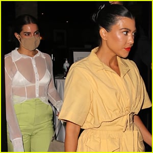 Kourtney Kardashian & Addison Rae Are Fashionable Friends at WeHo Dinner