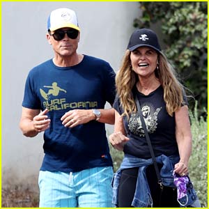 Longtime Friends Rob Lowe & Maria Shriver Spotted On a Walk in Montecito