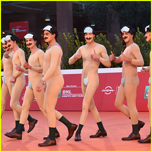 Eight Men Dressed as 'Borat' Walked the Red Carpet in Rome in Sacha Baron Cohen's Absence