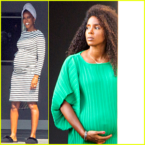 Pregnant Kelly Rowland Cradles Baby Bump on Photo Shoot Set, Shares Video in Her Bikini!