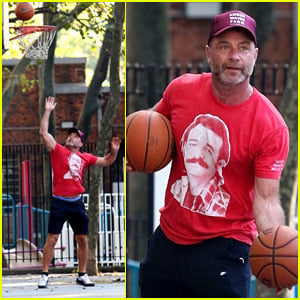 Liev Schreiber Shows Off His Basketball Skills at a New York City Park
