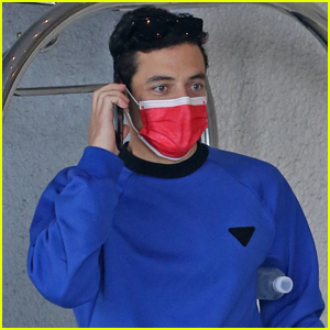 Rami Malek Stays Safe in Face Mask While Out & About in WeHo