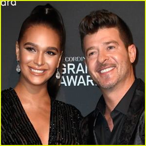 Robin Thicke & April Love Geary Officially Confirm Pregnancy with Cute Bump Pic!