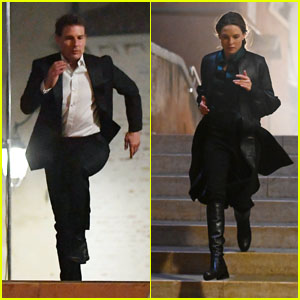 Tom Cruise & Rebecca Ferguson Run Across Bridges While Filming 'Mission: Impossible' Scenes