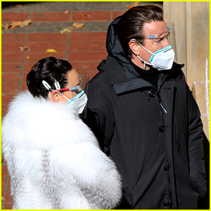 Ewan McGregor Masks Up In Between Scenes on 'Simply Halston' Set in New York City