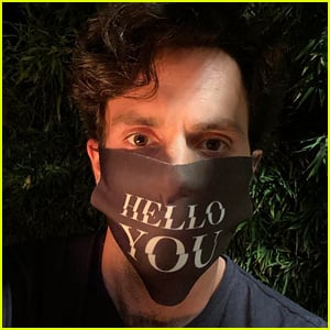 Penn Badgley Gets Back To Work on 'You' Wearing 'Hello You' Mask