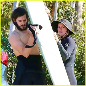 Adam Brody Goes Shirtless For Surfing Date With Wife Leighton Meester