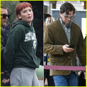 Jennifer Lawrence Sports New Red Hair on 'Don't Look Up' Set with Leonardo DiCaprio!
