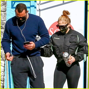Jennifer Lopez & Alex Rodriguez Burn Off the Christmas Calories With a Workout in Florida