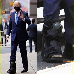 Joe Biden Wears Walking Boot After Suffering Fracture in Foot