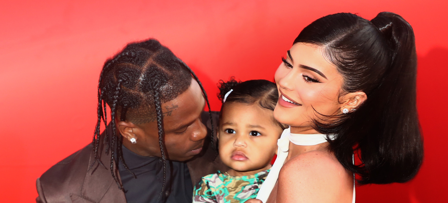 Kylie Jenner & Daughter Stormi Support Travis Scott at Toy Drive in
