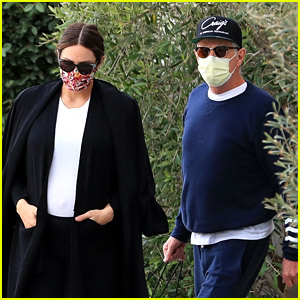 Pregnant Katharine McPhee Looks Sleek in Black & White During Errands Run with David Foster