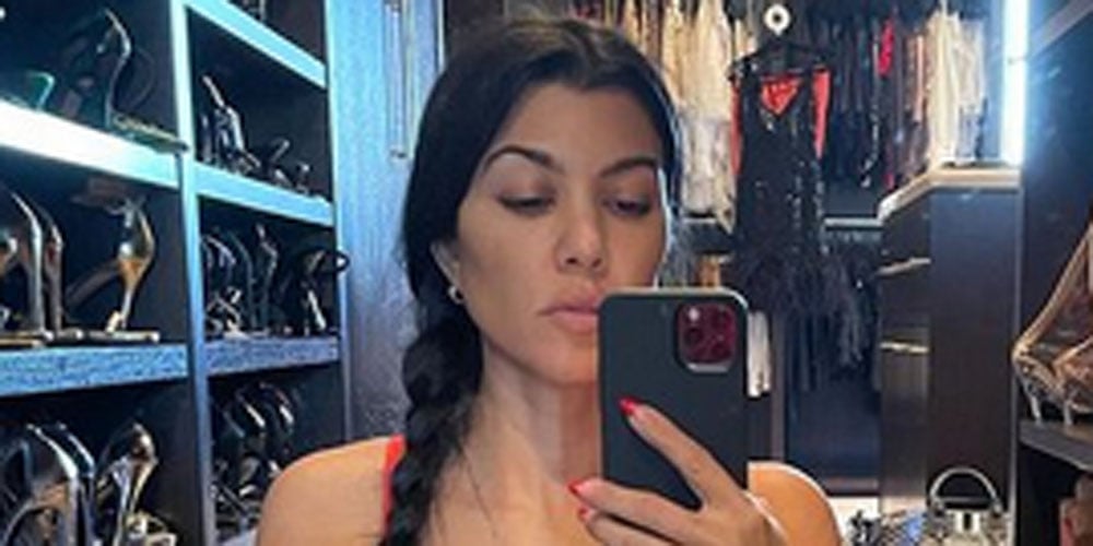 Kourtney Kardashian Shows Off Her Fit Body While Wearing Skims in