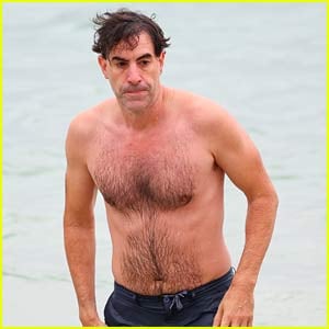 Sacha Baron Cohen Goes Shirtless for a Beach Day in Australia