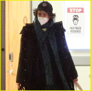 Timothee Chalamet Stays Safe in a Face Mask While Heading Out in Boston