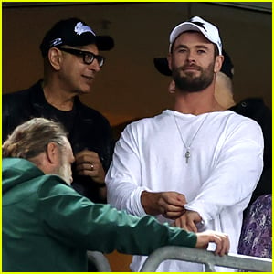 Chris Hemsworth Attends a Rugby Game with the 'Thor' Cast - See Photos!
