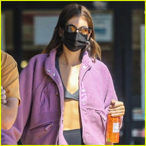 Kaia Gerber Shows Off Toned Tummy During Coffee Outing
