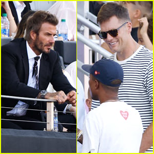 David Beckham Watches Inter Miami CF Soccer Game With Pal Tom Brady & More