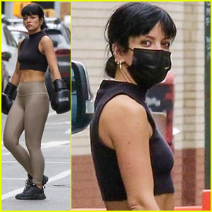 Lily Allen Gets In An Intense Boxing Workout in NYC