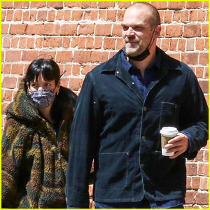 David Harbour Shows Off Shaved Heads While Out with Wife Lily Allen