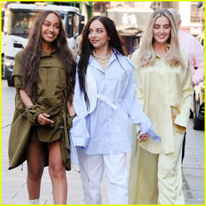 Little Mix Hold Hands as They Step Out as a Trio