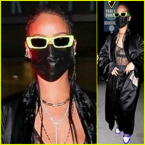 Rihanna Is Stylish in a See-Through Look at Dinner in Beverly Hills