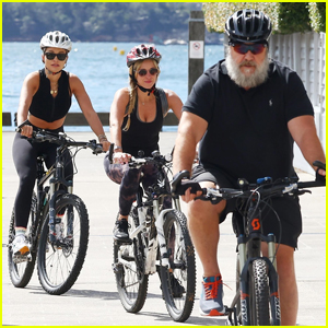 Rita Ora Joins Russell Crowe & Girlfriend Britney Theriot for Bike Ride in Sydney