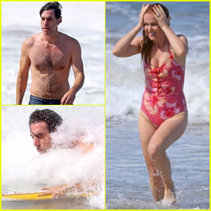 Sacha Baron Cohen Tries Surfing in Australia, Gets Caught Up in a Wave!
