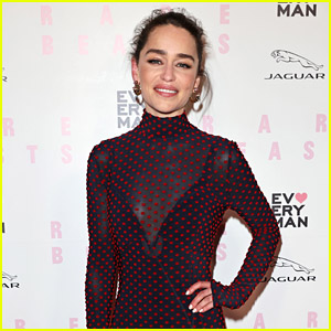 Emilia Clarke Looks Stunning in Polka-Dot Dress at First Red Carpet Event in Over a Year!