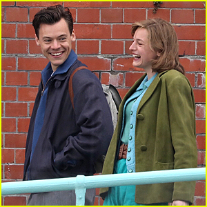 Harry Styles Is All Smiles with Emma Corrin in These Cute 'My Policeman' Set Photos!