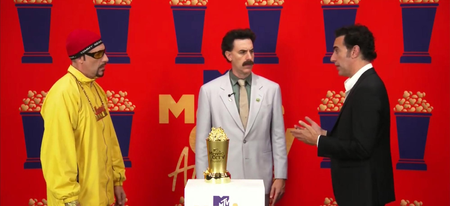 Sacha Baron Cohen Reprises Borat, Ali G, & Bruno While Accepting