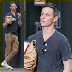 Eddie Redmayne Chats on the Phone During a Day Out in East Village