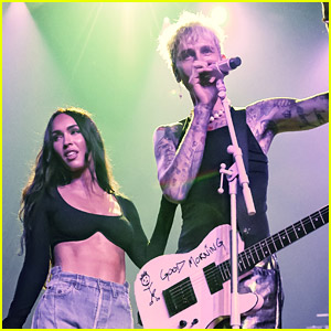 Megan Fox Went On Stage During Machine Gun Kelly's Indy 500 Performance This Weekend!