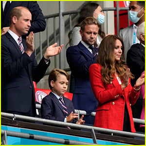 Prince William, Kate Middleton, & Prince George Check Out England's Soccer Game, Bump Into David Beckham!