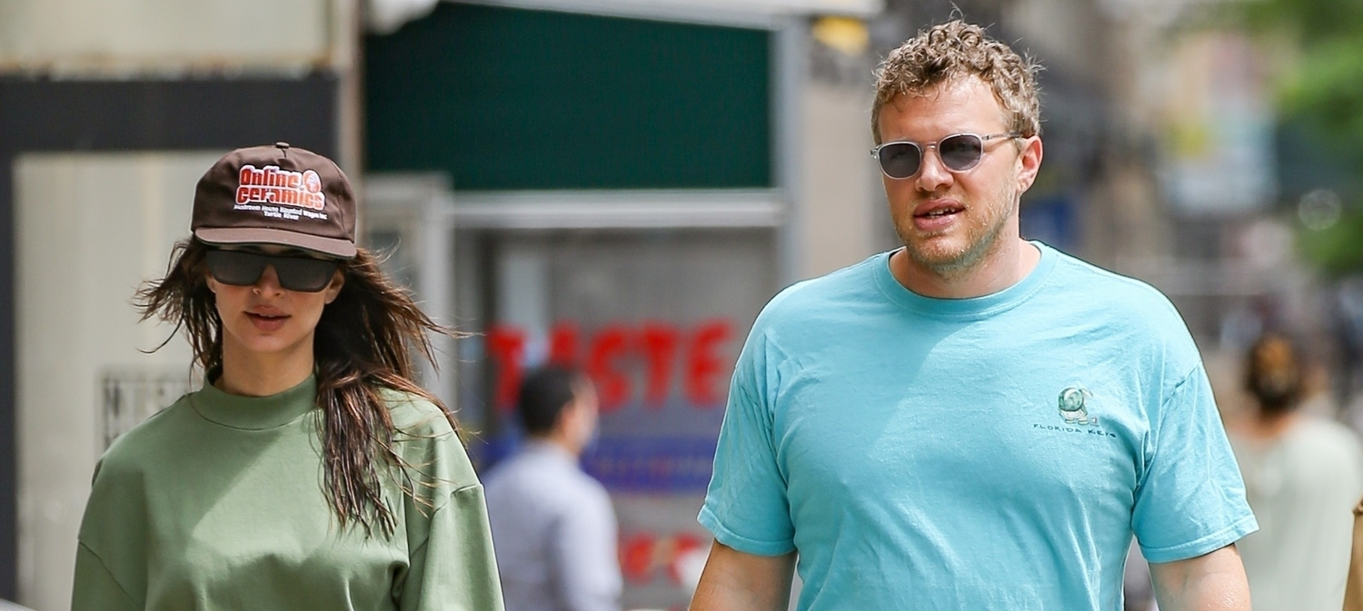 Emily Ratajkowski & Sebastian Bear-McClard Couple Up for Morning Walk in NYC