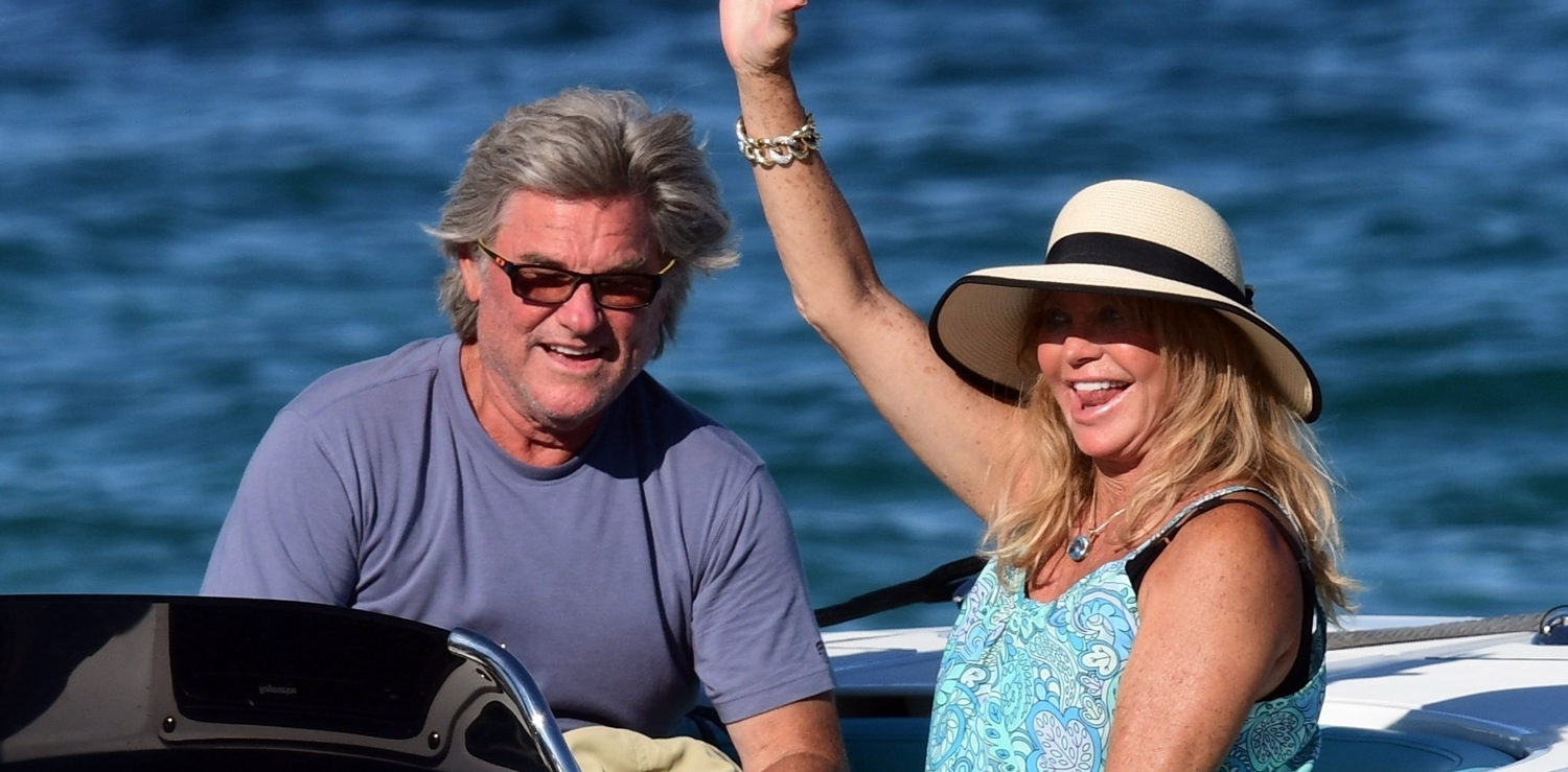 Kurt Russell & Goldie Hawn Go for Boat Ride on Vacation in St. Tropez