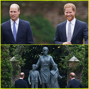 Prince Harry & Prince William Reunite at Princess Diana Statue Unveiling, Release Joint Statement