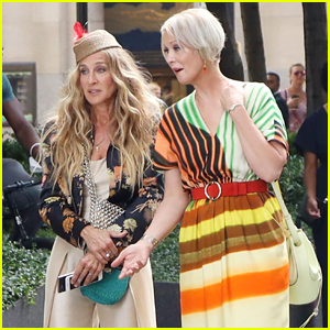 Sarah Jessica Parker & Cynthia Nixon Wear Fun Outfits for Latest 'And Just Like That' Scene