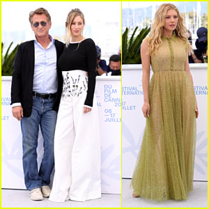 Sean Penn & Daughter Dylan Penn Join Katheryn Winnick For 'Flag Day' Photo Call at Cannes