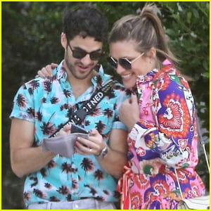 Darren Criss & Wife Mia Sport Colorful Outfits on Lunch Date in L.A.