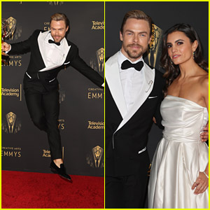 Derek Hough Leaps Into The Air After Third Emmy Win at Creative Arts Emmys 2021
